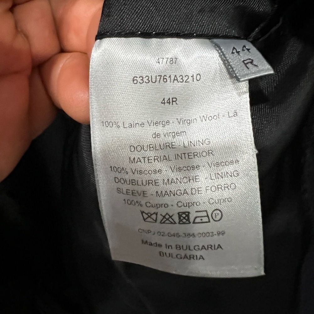 Dior black suit jacket coat size 44R - Picture 3 of 8